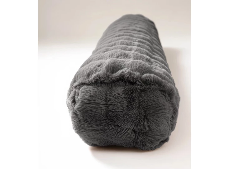 Bodypillow pompom antraciet 140x20 stof