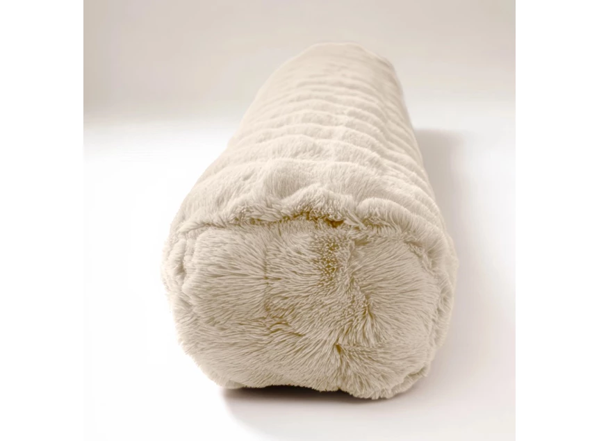 Bodypillow pompom beige 140x20 stof