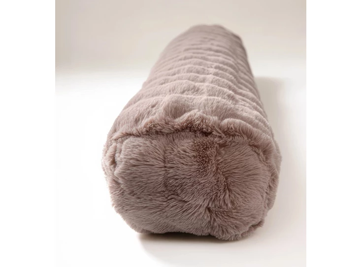 Bodypillow pompom taupe 140x20 stof