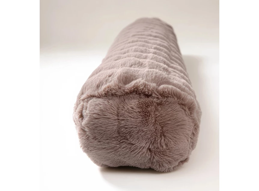 Bodypillow pompom taupe 140x20 stof