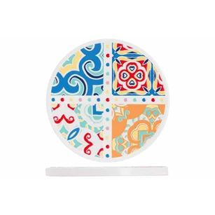 Glasonderzetter rond d10cm set/4 stoneware