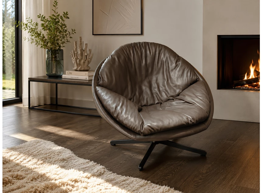 Bijzetzetel Desede Coco DS-265 leder bruin