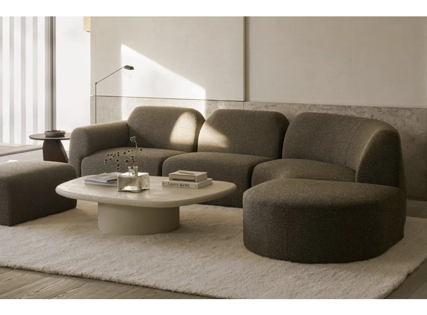 Sfeerfoto Sofa Bulky modulaire salon stof Cedar Ethnicraft