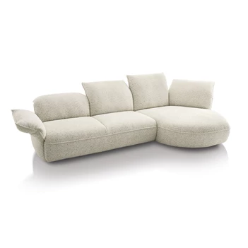 Salon Abby rond afsluitelement stof beige Koinor