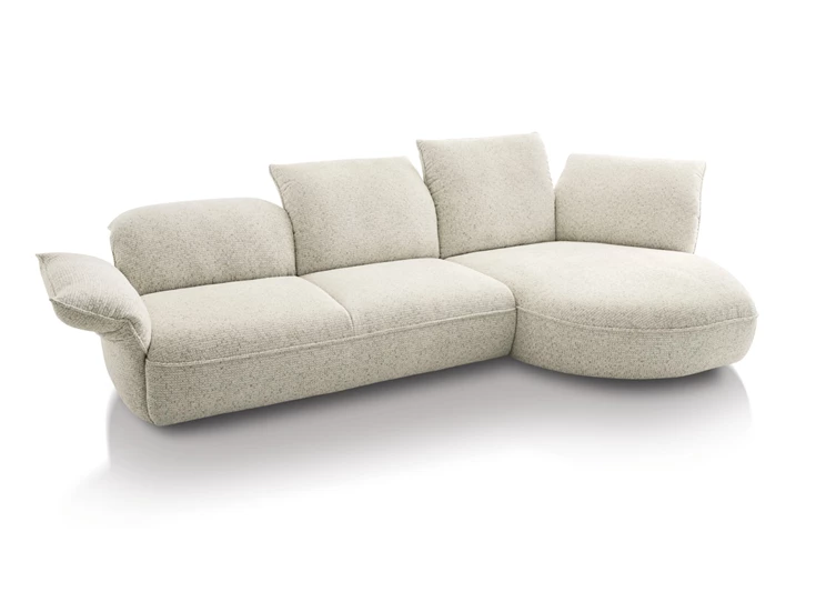 Salon Abby rond afsluitelement stof beige Koinor