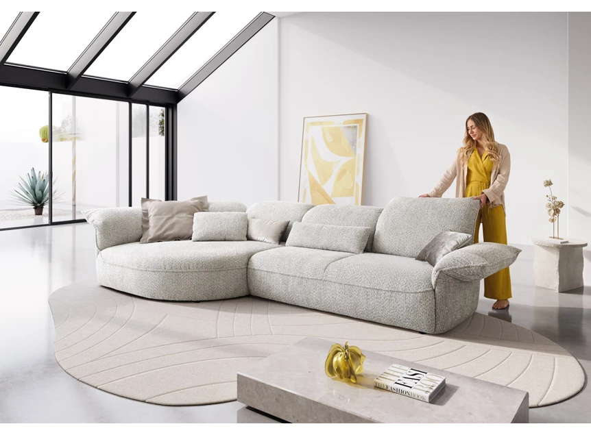 Verstelbaar Salon Abby trapeziumhoek stof beige Koinor