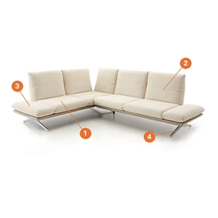 Modulaire salon Elements dormeuse rug 2 arm A Koinor
