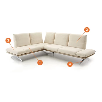 Modulaire salon Elements dormeuse rug 2 arm A Koinor