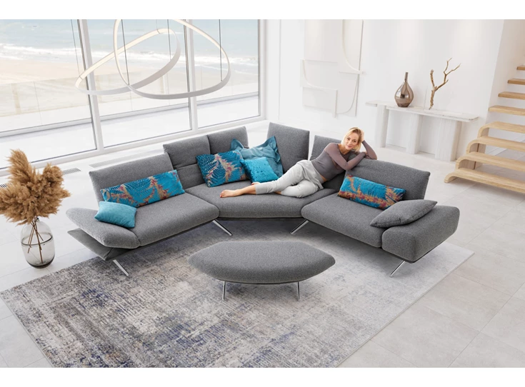 Modulaire salon Elements hoek combi rug 1 + 2 arm A + E Koinor