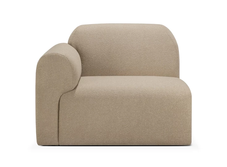 Sofa Bulky modulaire salon stof Almond 1 seater right 21446 Ethnicraft
