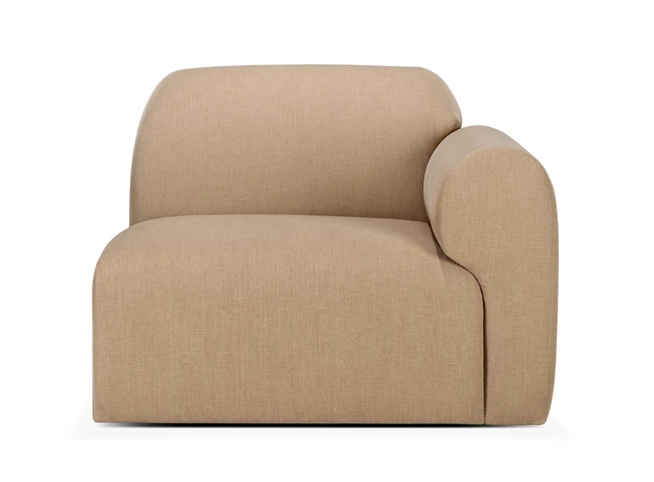 Sofa Bulky modulaire salon stof Light Sepia 1 seater left 20017 Ethnicraft