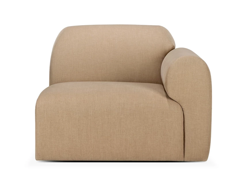 Sofa Bulky modulaire salon stof Light Sepia 1 seater left 20017 Ethnicraft
