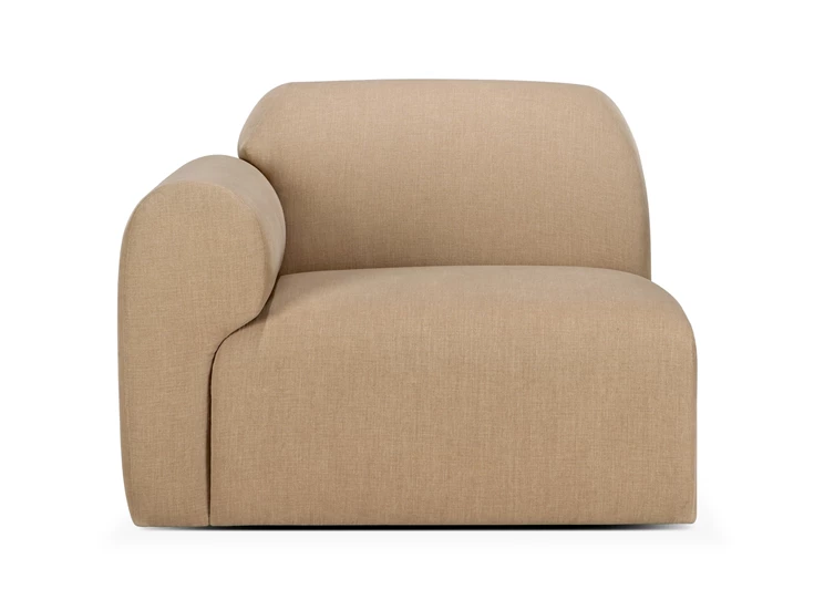 Sofa Bulky modulaire salon stof Light Sepia 1 seater right 20018 Ethnicraft
