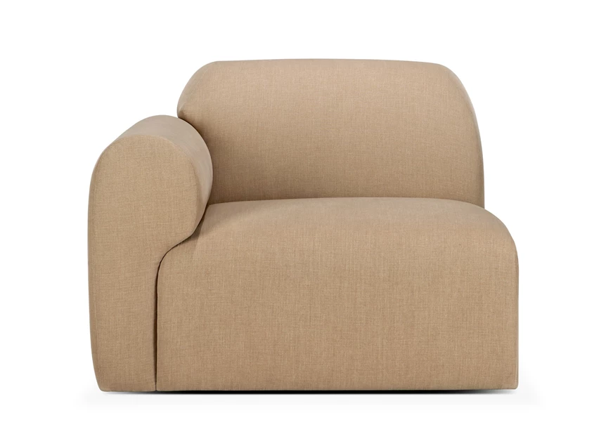 Sofa Bulky modulaire salon stof Light Sepia 1 seater right 20018 Ethnicraft