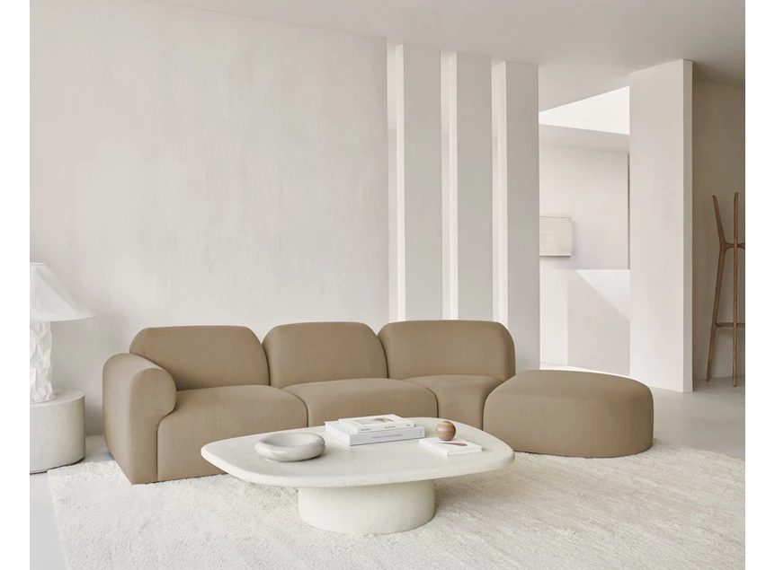 Sfeerfoto Sofa Bulky modulaire salon stof Light Sepia Ethnicraft