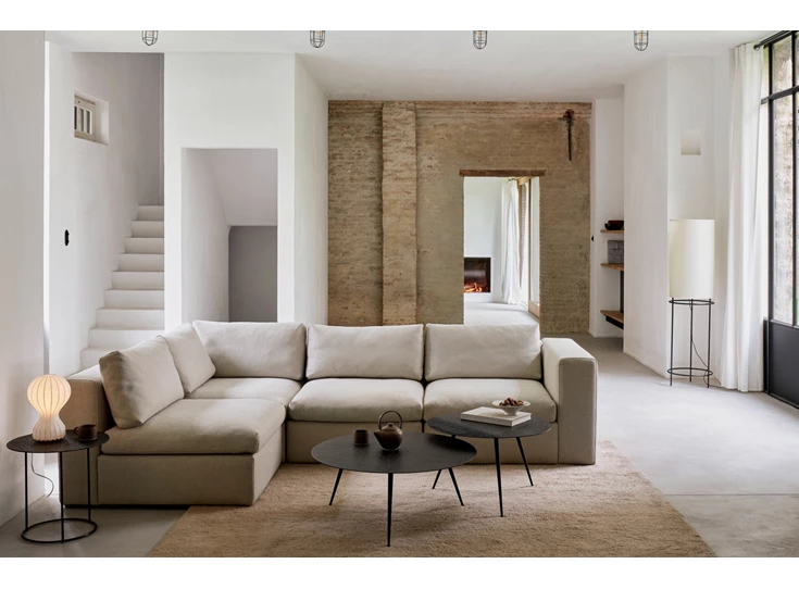Sfeerfoto Sofa Mellow modulaire salon stof Off White 22155 Ethnicraft