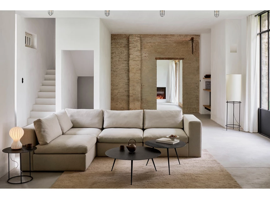 Sfeerfoto Sofa Mellow modulaire salon stof Off White 22155 Ethnicraft