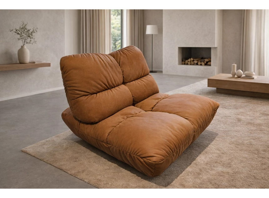 Bijzetzetel 1-zit Passion leder cognac Designwerk