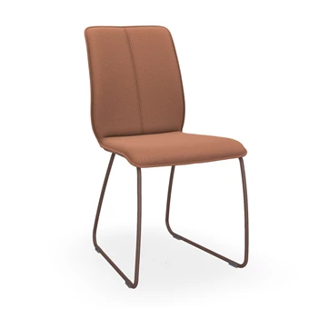 Stoel Tara Slede 811A stof terracotta Bert Plantagie