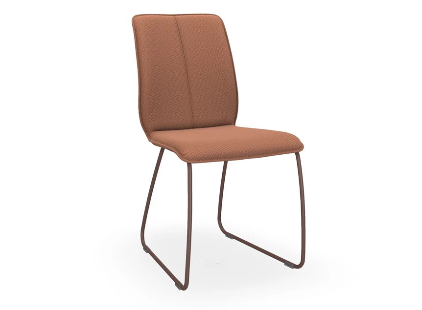 Stoel Tara Slede 811A stof terracotta Bert Plantagie