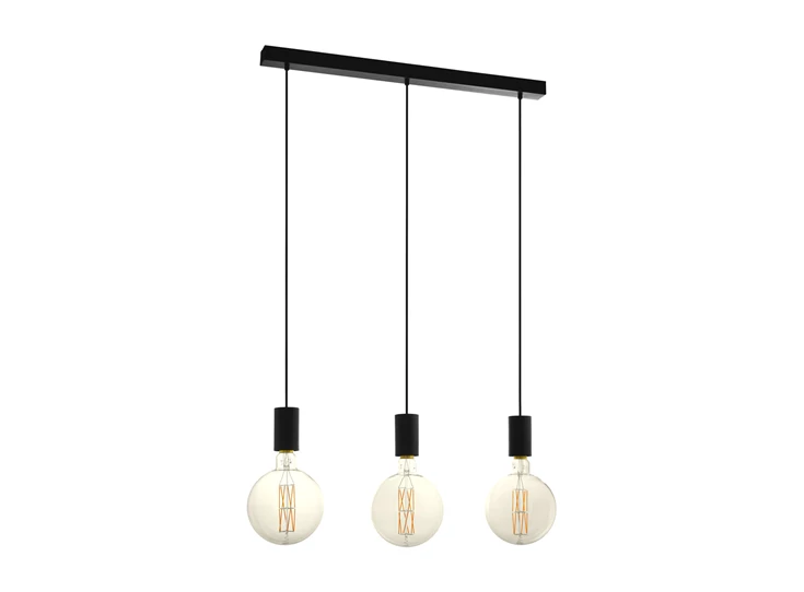 98662 pozueta hanglamp zwart eglo 3 lichtpunten