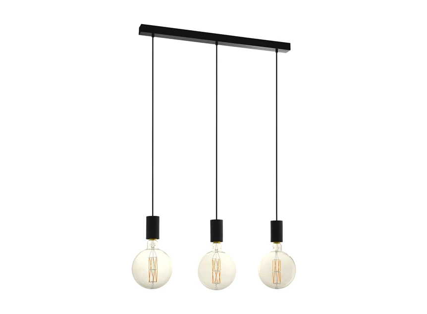 98662 pozueta hanglamp zwart eglo 3 lichtpunten
