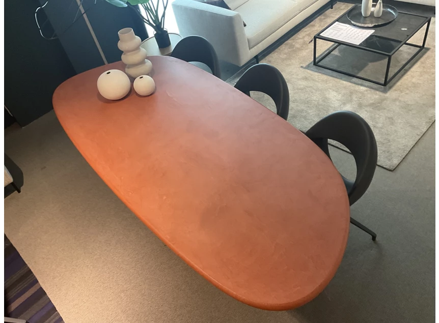 Bovenkant Tafel Zuri mortex terracotta Muundo PR Living
