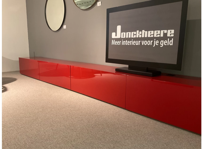Zijkant Tv-kast I-modulART 6 hoogglans rosso cina Presotto