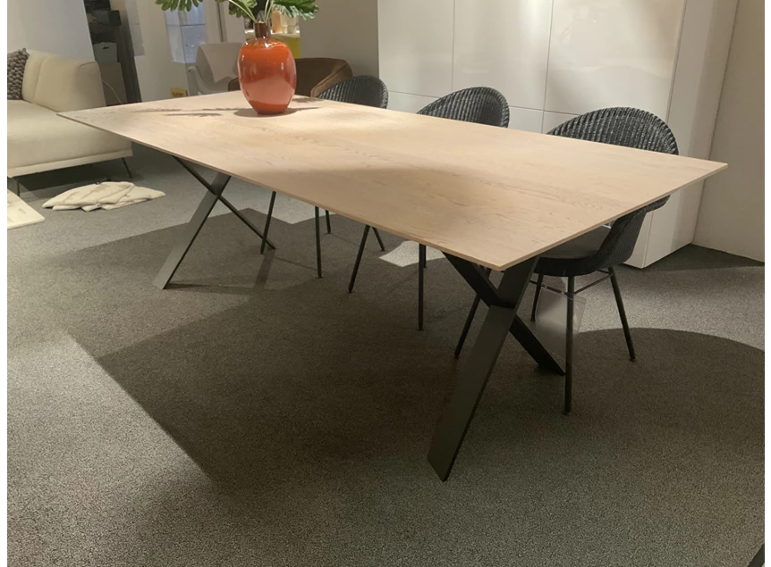 Tafel Cross massief eik krijt wit Diadesi
