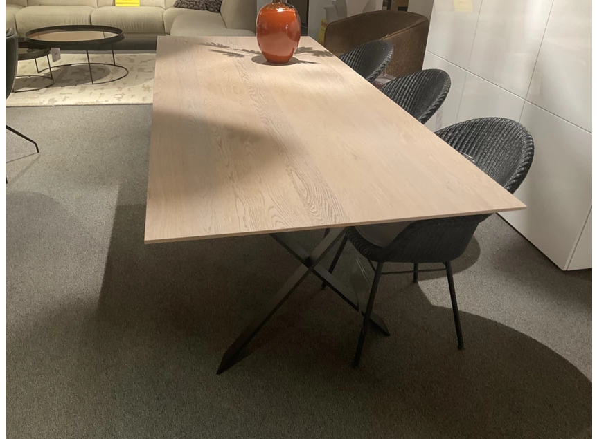 Front Tafel Cross massief eik krijt wit Diadesi