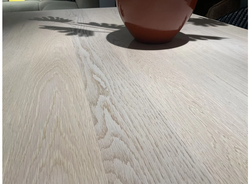 Detail Tafel Cross massief eik krijt wit Diadesi