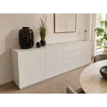 Dressoir Adatto staand matte lak wit ladeblok D1785147935092