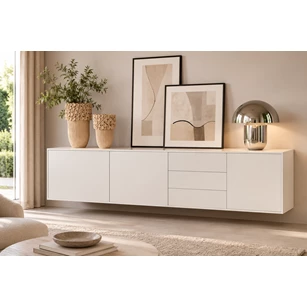 Dressoir Adatto hangend matte lak wit ladeblok D1731502433575