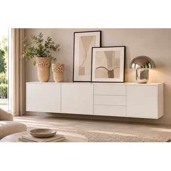 Dressoir Adatto hangend matte lak wit ladeblok D1731502433575