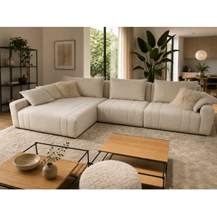 Salon Xavio longchair bob stof beige Passe Partout