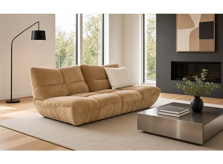 Sfeerfoto Canapé sofa 3-zit Passion stof zand camel Designwerk