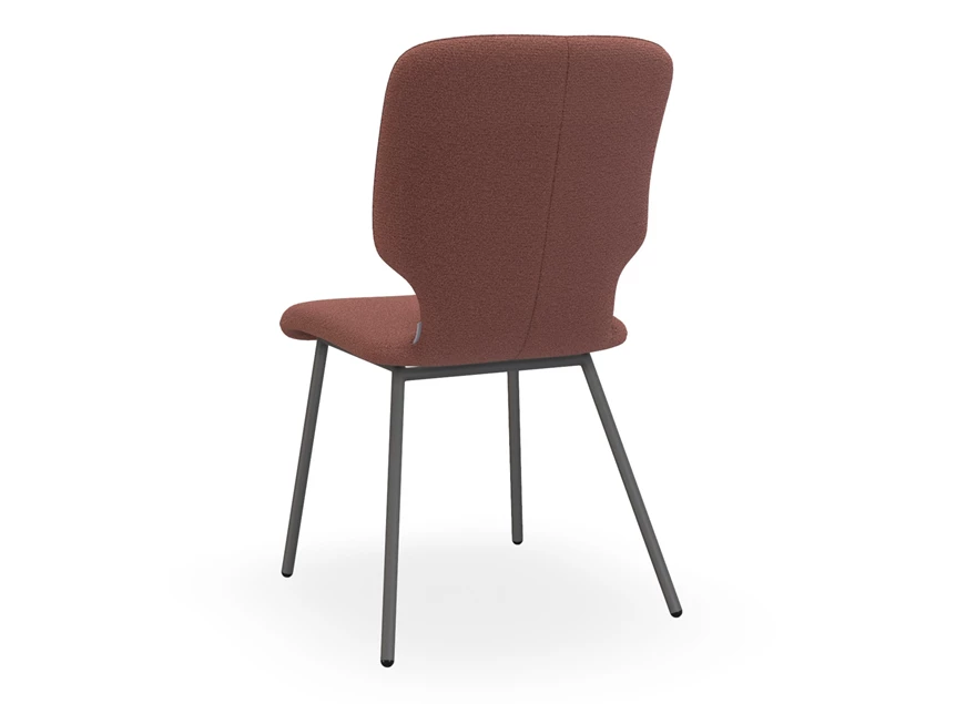 Achterkant Stoel Mister T 4-poot 212M stof Rhythem Terracotta Bert Plantagie