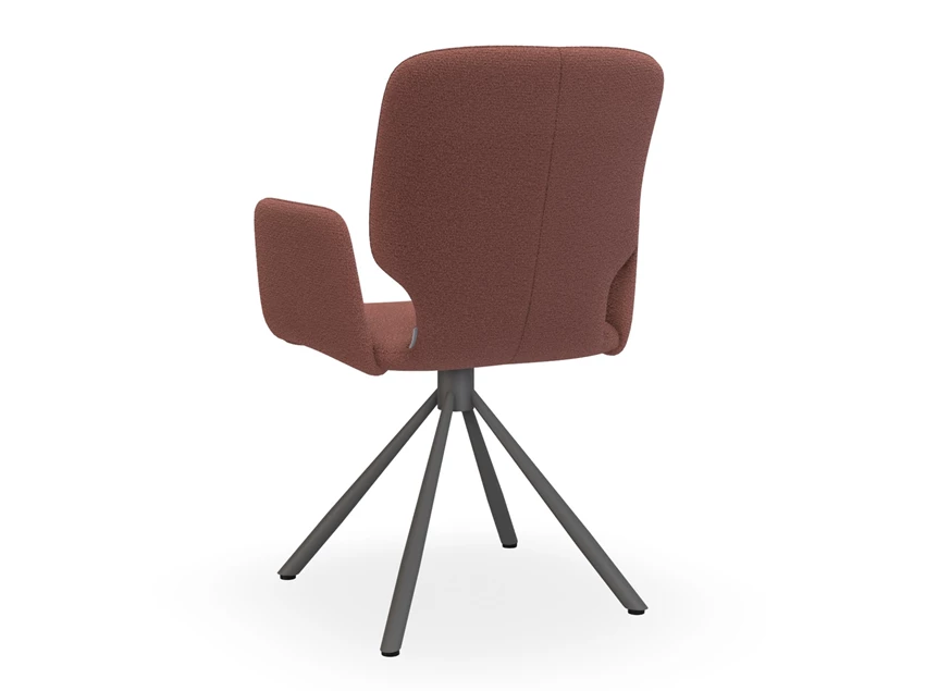 Achterkant Armstoel Mister T Statief 233M stof Rhythem Terracotta Bert Plantagie