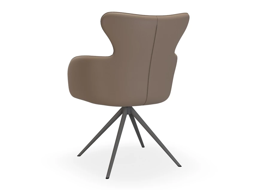 Achterkant Armstoel Nio Statief NS33 leder Prestige Noce Bert Plantagie