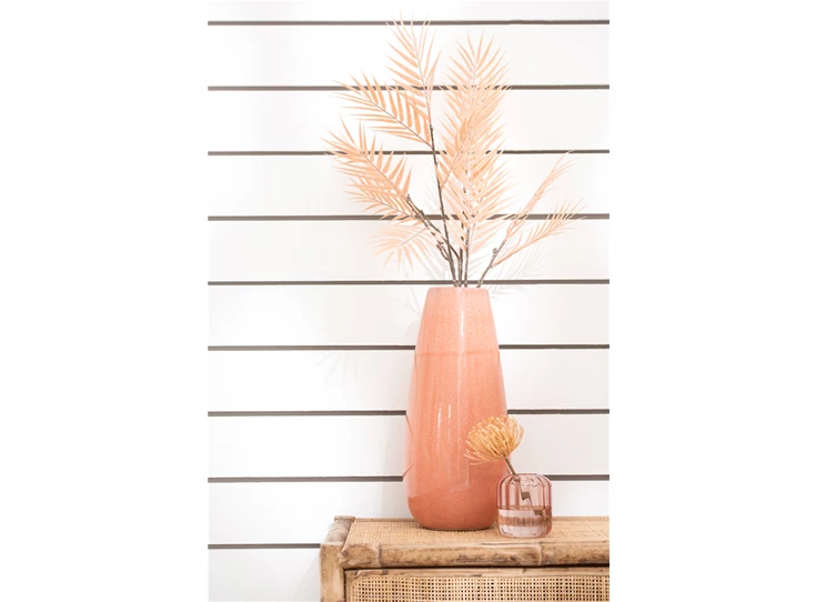 12411 J-Line Jolipa Bamboetak tijn 2-delig Zalm Sfeer vaas