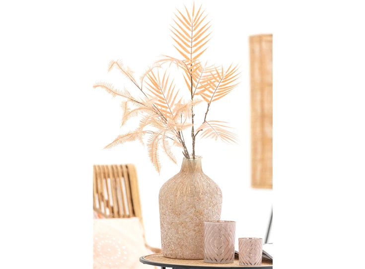 12411 J-Line Jolipa Bamboetak tijn 2-delig Zalm Decoratie