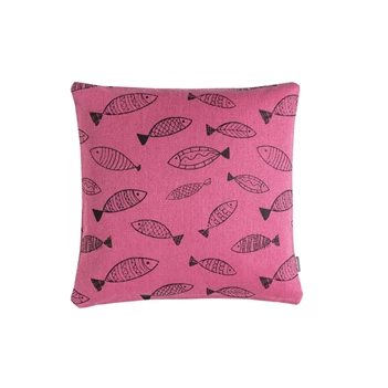 7003GGL502 B Living sierkussen vissen mauve black 45x45cm