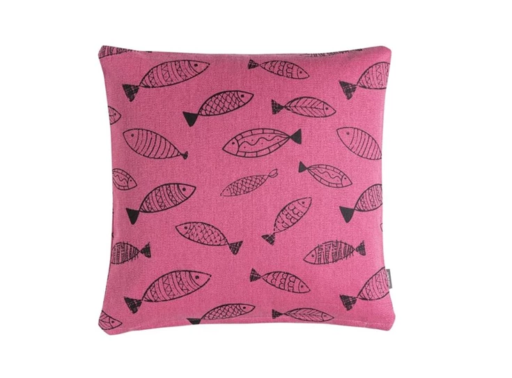 7003GGL502 B Living sierkussen vissen mauve black 45x45cm