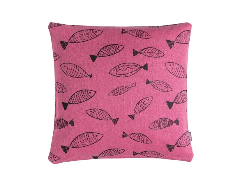 7003GGL502 B Living sierkussen vissen mauve black 45x45cm