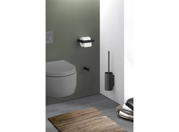 40571 ZACK Linea toiletborstel wand zwart sfeer