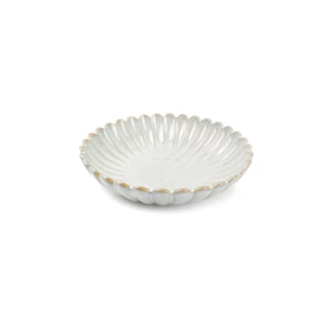 803525 Diep bord 22xH5cm nuance white Lotus