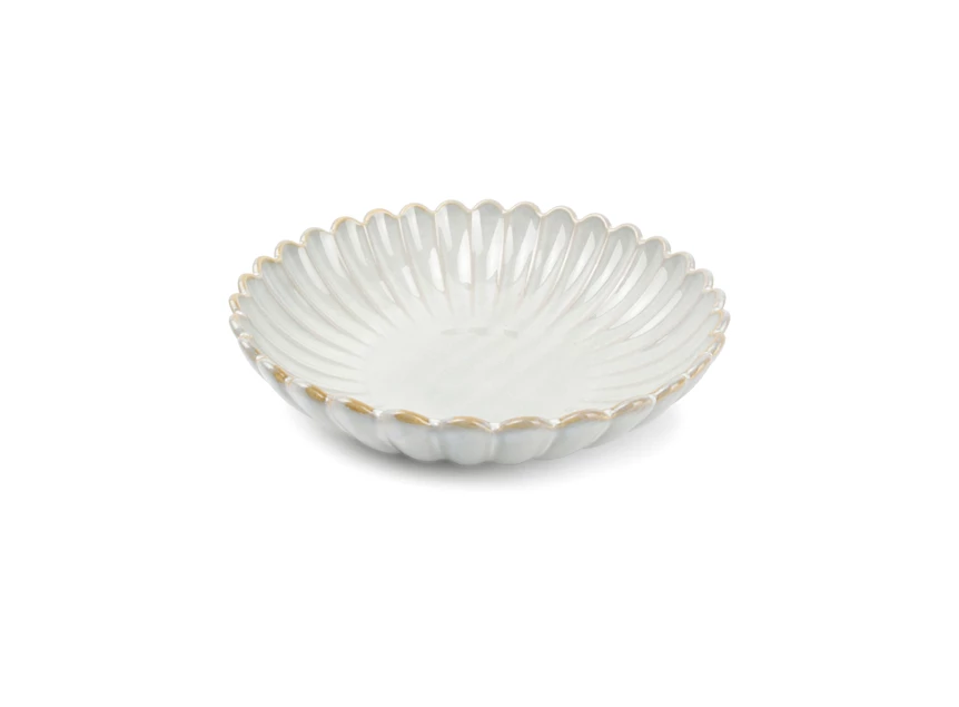 803525 Diep bord 22xH5cm nuance white Lotus