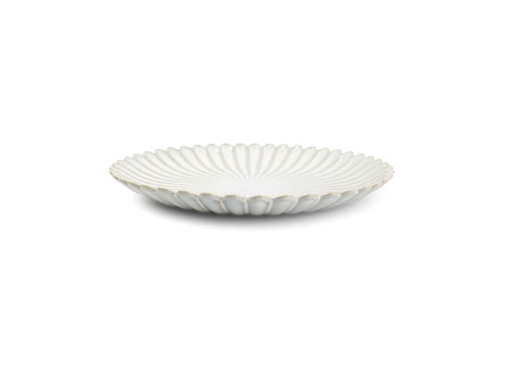 803521 Plat bord 25cm nuance white Lotus zijkant