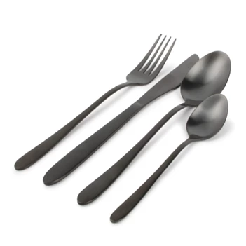 682902 Bestekset 24-delig mat zwart Slim ONA