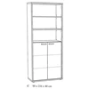 Neyt Bureaukast C Dossierkast hoog Pronto 2 deuren/open Zwart/Vintage Tekening